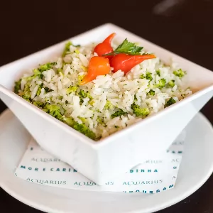 Arroz com brócolis